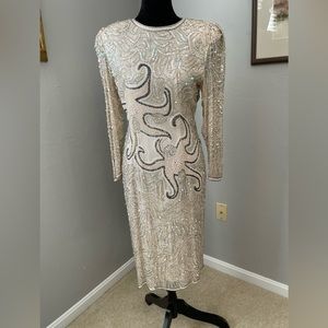 Cream sequined dress